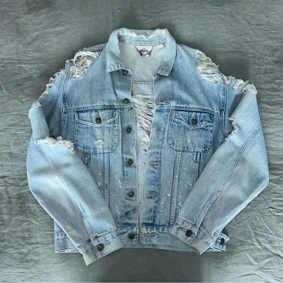 Ripped Denim Jacket - Picture 2 of 4